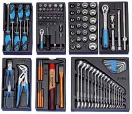 TOOL ASSORTMENTS S 1500 ES-01 MODULE ASSORTMENT SMALL 104 pieces m b General basic range fr beginners in all prfessins Tls in metric sizes Prve GEDORE ES tl mules frm ABS Fr tl trlley wrkster an