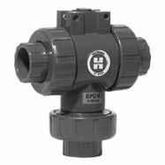 TW SERIES THREE-WAY BALL VALVES **ACTUATION READY** One Piece Molded Body Fully Serviceable Rated to 150 PSI True Union Design Integrally Molded Stem Support and Mounting Platform Double O-Ring Stem