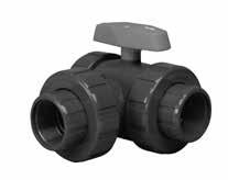 LA SERIES LATERAL THREE-WAY TRUE UNION BALL VALVES All Lateral Three-Way Ball Valves are assembled with silicone free lubricant and have PTFE seats.
