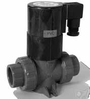 SV SERIES TRUE UNION SOLENOID VALVES SV Series solenoid valves are available in PVC or CPVC. Seals are or. All sizes are offered with socket and threaded end connections. Standard voltage is 120 VAC.