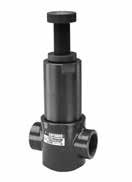 RV SERIES PRESSURE RELIEF VALVES All Pressure Relief Valves can be set from 5-75 PSI* and are assembled with silicone free lubricant. END CONN.