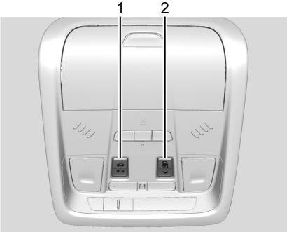 See Ignition Positions 0 194 and Retained Accessory Power (RAP) 0 200. Sunroof Switch Express-Open/Express-Close : To express-open the sunroof, press and release e (1).