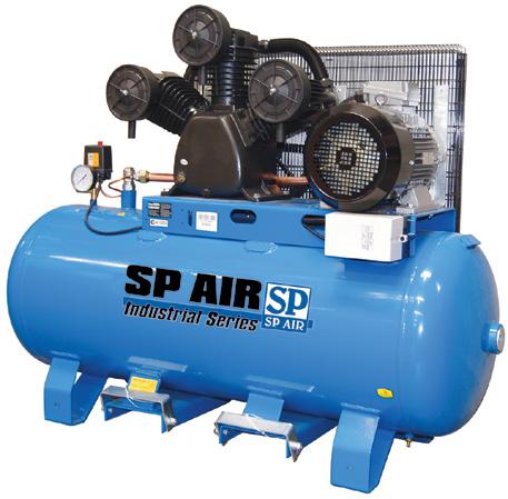 Electric Stationary 3 Phase Air Compressors Features: Twin or Triple