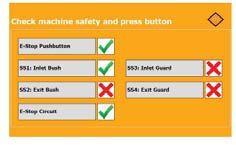 Touch-screen control interface: The Start-up Screen: The touch-screen panel controls all normal machine operations Cutting speed & mode 1 : Operator control panel 1 : Software, PLC & motion control 1