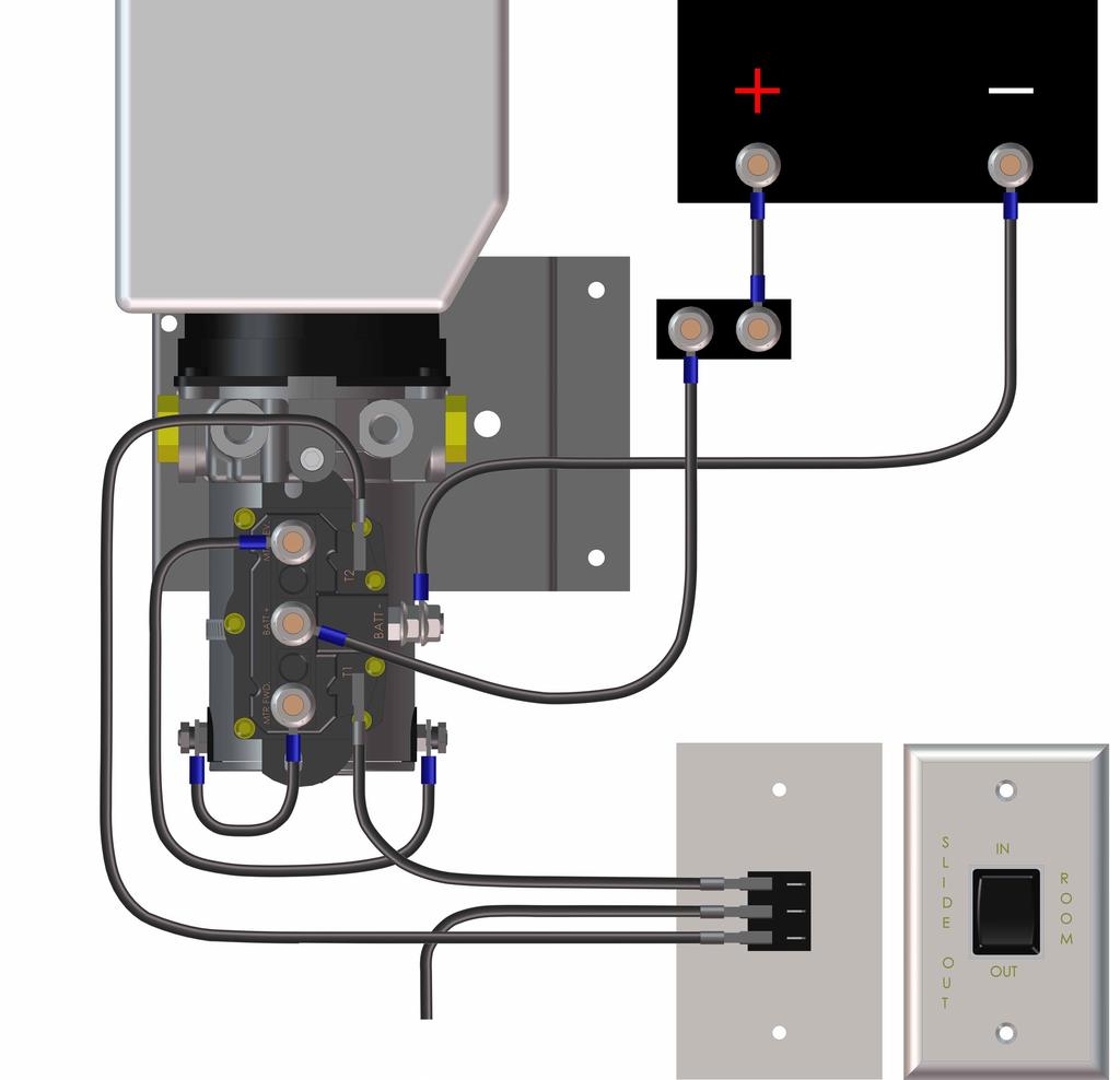 Wiring Diagram Battery Manufacturer Supplied Circuit Interruption Dual Polarity Solenoid Switch - Wall and pump are wired