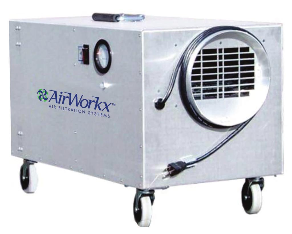 AWX0V Smaller profile air scrubber to remove mold, asbestos and lead dust during renovation and abatement projects with add-on trap area. Easily transported in two separate pieces.