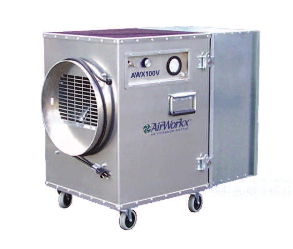 Can use HEPA filter or carbon vapor trap filter. Available accessories for contaminants.