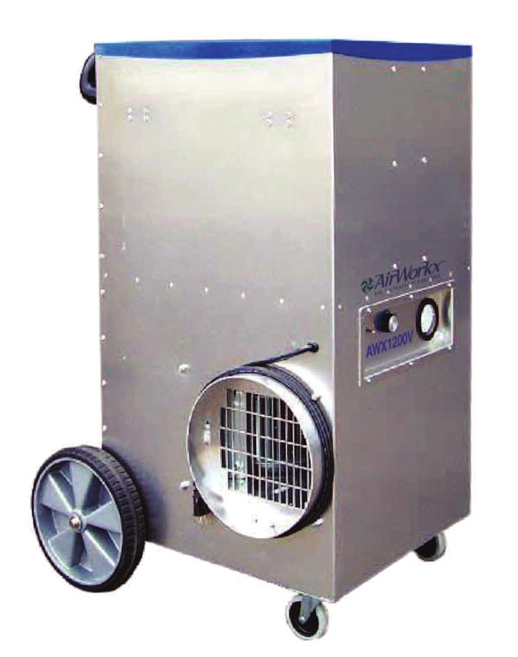 Medium duty negative air machine used in mold, asbestos, and lead abatement projects. Low profile (horizontal) machine with HEPA filter and optional activated carbon filters.
