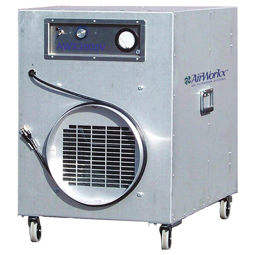 Full-size construction grade galvanized steel negative air cleaner that is still easy to move and set up. Designed for asbestos, lead, and mold abatement projects.