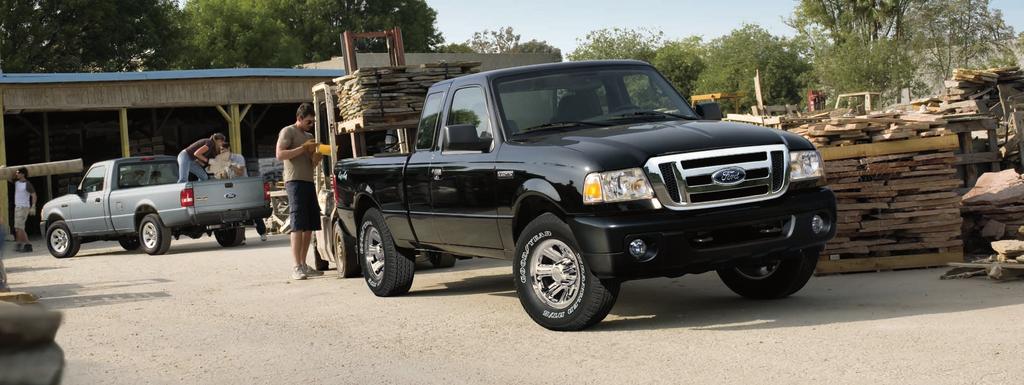 2009 ranger xl & xlt ranger offers tough choices LIKE EVERY FORD TRUCK, BUILT FORD TOUGH gives Ranger a rugged foundation on which
