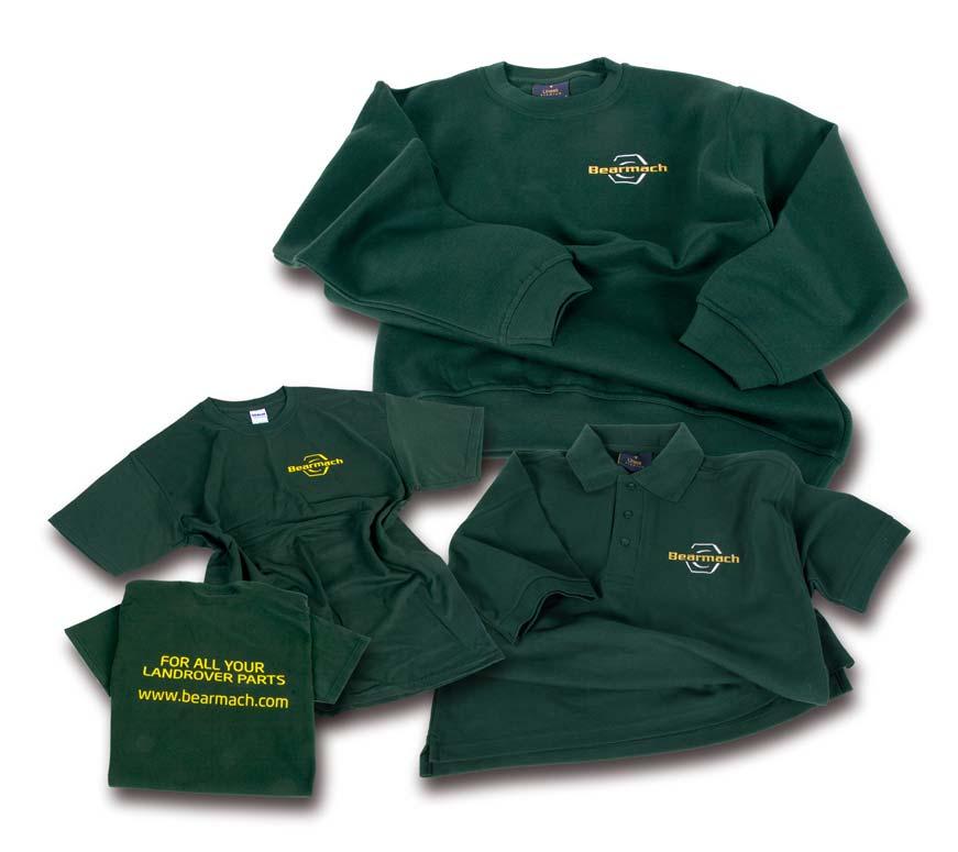 BA 3041 - BEARMACH SWEAT SHIRT Heavyweight cotton for total comfort and durability. With embroidered Bearmach logo. Green. 50% Cotton 50% Polyester.
