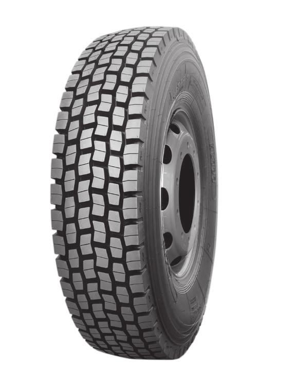 5-20PR 160 4500 / 900 11.75 K 389 1072 DRIVE 108 Mixed block deeper patterns,widening road surface to design to increase tire grip. Pattern self-cleaning ability.