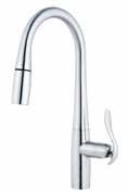 Pull-Down Kitchen Faucets Selene Single Handle Pull-Down Kitchen Faucet DockForce Magnetic Docking Technology SnapBack Retraction System Easily Adjustable GripLock Weight 16 3/4" (425mm) Spout Height