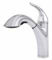 Pull-Out Kitchen Faucets Antioch Single Handle Pull-Out Kitchen Faucet 9 1/8" (232mm) Spout Height & 9 1/2" (239mm) Spout Reach 1.75 gpm (6.6 L/min) Aeration / 2.