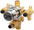 GERBER TREYSTA TUB & SHOWER ROUGH-IN VALVES Valves Treysta Tub & Shower Rough-In Valve Vertical Inputs without Service Stops Includes Rough-In, Plaster Guard, and Pressure-Test Cap Treysta Pressure