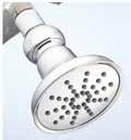 SHOWERHEADS Shower Mono Round 3 1/2" Single Function Showerhead Single Function Brass Ball Joint with Polymer Shell Easy Clean Nozzles 1.5 gpm D460051 Chrome $37.00 1.