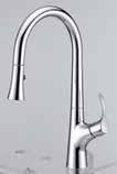 Pull-Down Kitchen Faucets Amalfi IMPROVED Single Handle Pull-Down Kitchen Faucet SnapBack Retraction System Easily Adjustable GripLock Weight 16 3/4" (424mm) Spout Height & 7 7/8 (198mm) Spout Reach