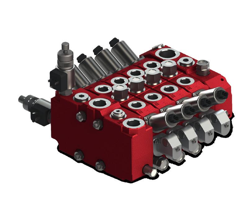 The valve is characterized by the unique dual flow range possibility and its ability to facilitate simultaneous operation of several functions.