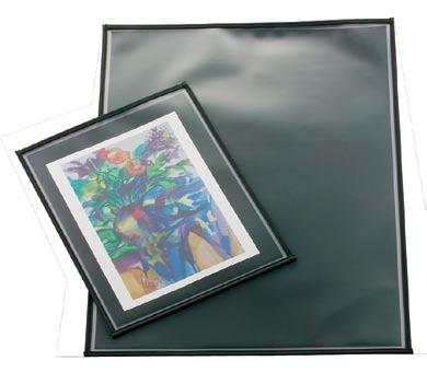 Archival Print Protectors Display Assortment Overall size is 24"W x 30"H x 17"D. Contains 72 print protectors in assorted sizes. Accommodates sizes up to 23" x 31", with six positions. No.