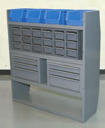 These fully welded shelf units allow for greater weight capacity and reduce cargo noise.