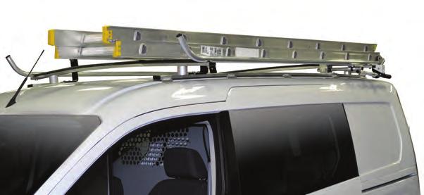 All Grip-Lock racks feature a lockable, gripping mechanism which firmly secures one or two ladders to the top of the van. Racks easily adjust for ladders of different sizes.