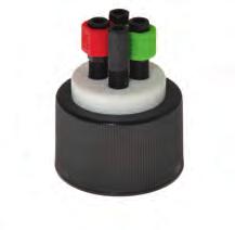 GL38 VICI Caps GL38 VICI Caps Prevent evaporation of volatile compounds Fit to all bottles with GL38/430 thread* 2, 3 or 4 ports available Sealing: The GL38 Caps seals to the bottle with an O-ring