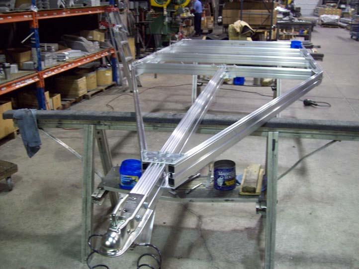Unwrap the frame and place on saw