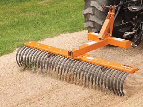 Landscape Rakes Woods landscape rakes are built with rugged durability for tough clean-up jobs, as well as fine raking features for light-duty lawn care and general maintenance.