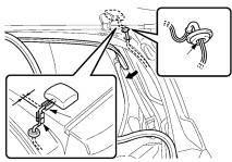I 1 Lock Tie B (x 5) Lock Tie B (x 3) 1. Secure the antenna cable to the vehicle wire harness using the five (5) lock ties (type B). (Fig. I 1) 2.