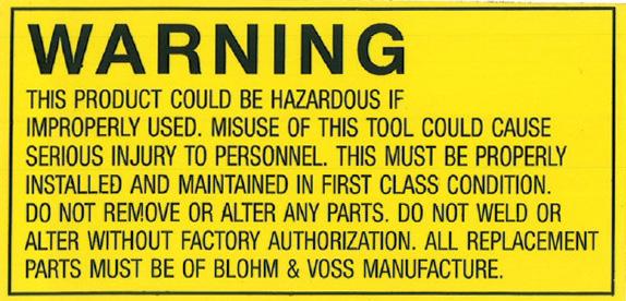 WARNING: Failure to conduct routine maintenance could result in equipment damage or injury to personnel.