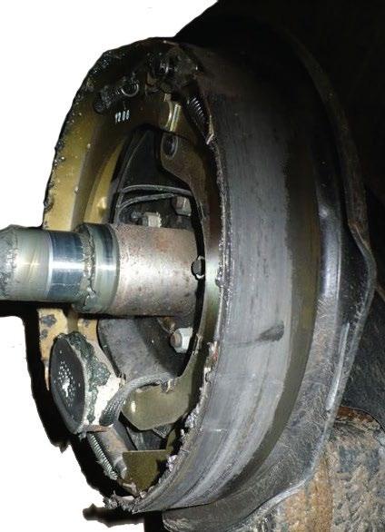 Brake Drum Inspection The brake shoes contact the drum surface and the magnet contacts