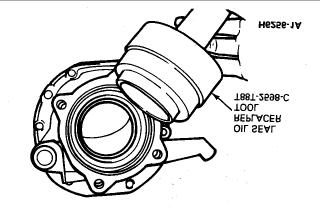 2. Install the inner bearing cup into the bore in the case using tool T88T-2598-D, or equivalent. Press the cup into the case until it bottoms in the bore. 3.