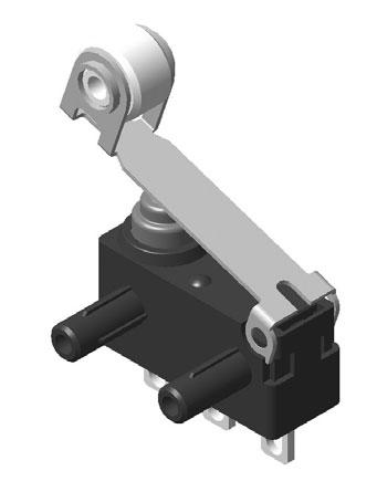 Hinge Roller Lever Models -@24@@ 4.8 dia. 2.8 resin roller FP TTP 6.5 3 8±0.1 15 t=0.3 stainless (1.15) (0.4) (4.6) Models with posts and M3-mounting models 0.65 N {66 gf} 0.03 N {3 gf} 1.