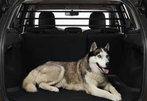 An all-in-one boot liner, separation grille and foldable dog bowl are perfect