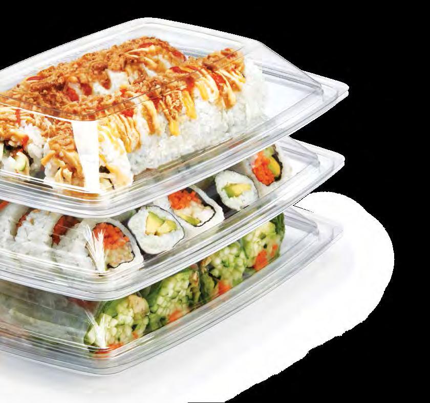 Fresh n Clear ENVISIONS Envision salads, wraps, sushi and more in 100% recycled