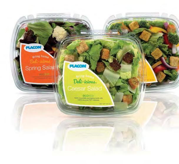 Crystal Seal Tamper-Evident containers are just one product in Placon s food packaging line containing EcoStar FDA-approved, food-grade recycled PET.