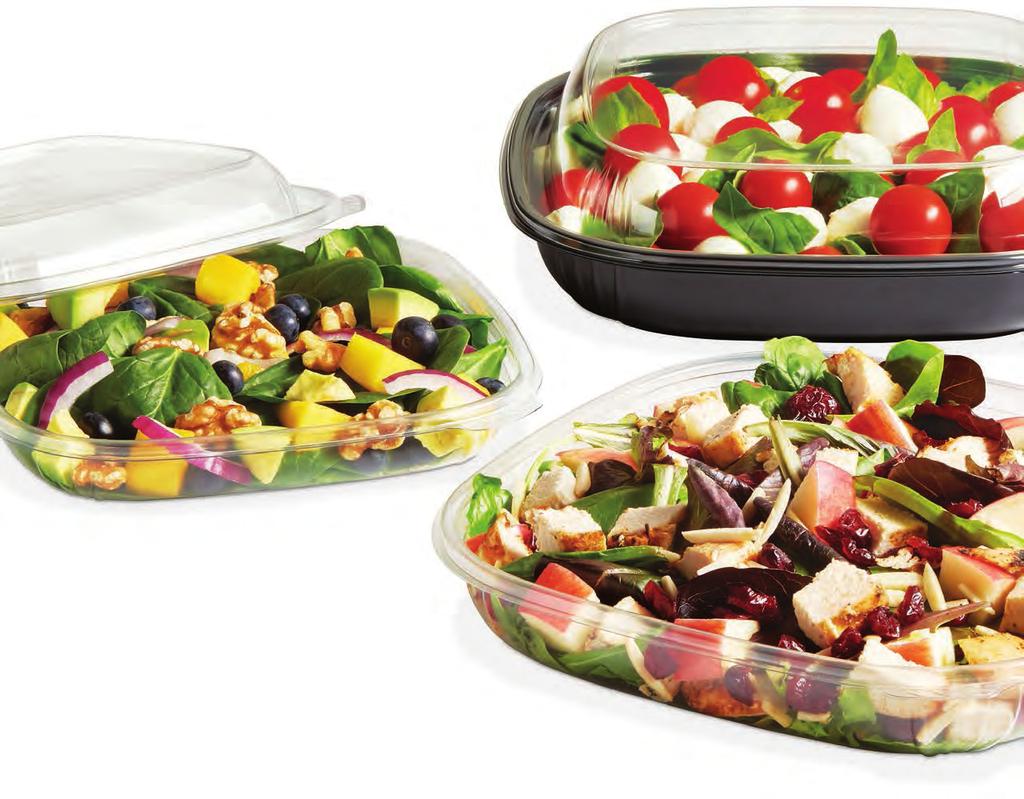 All bowls available in black or crystal clear EcoStar post-consumer recycled PET. Compartment bowls are perfect for parties and snacks on the go and can accommodate most 4 oz.