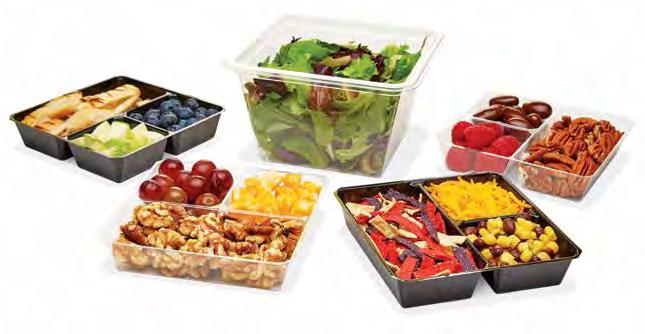 Add an Insert to add appeal and portion control Keeping contents separated lets you highlight specific ingredients while keeping food looking better and tasting fresher longer.