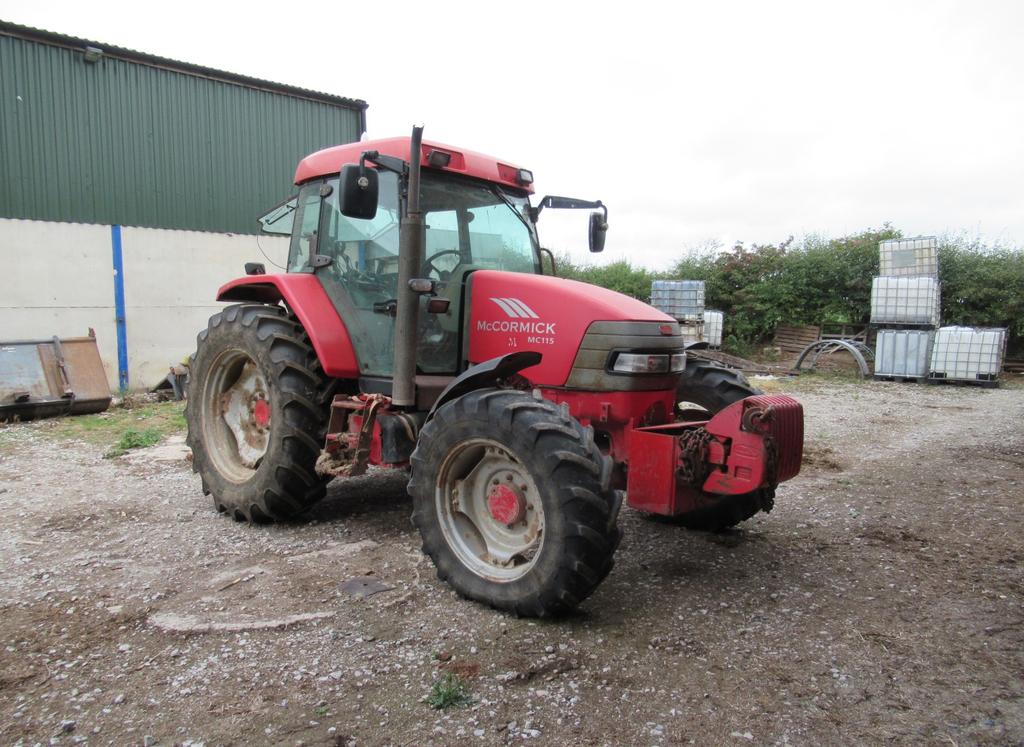 TRACTORS & LAND ROVERS McCormick MC115 Tractor - 4 Wheel Drive - Complete with Weights - GPS - 4,600 Hours (When Catalogued) - Registration HX03 VGD Land Rover 110 - Registration CE08 WVX - 89,000