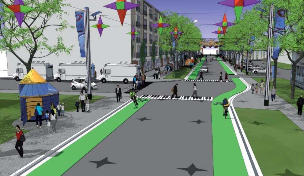 8 th Avenue The Artery Streetscape reconstruction project emphasizing public art Strengthening