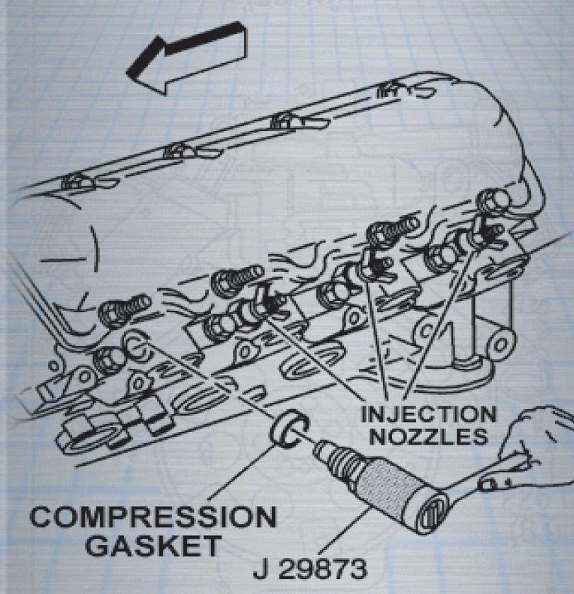 Fuel Injector Service and Testing Injector nozzles are serviced by replacement.