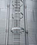 An economical way to gain access to the roof of the bin. Ladder security doors are available and attach to the outside grain bin ladder to impede it s use. Doors can be locked and measure 21 x 76.
