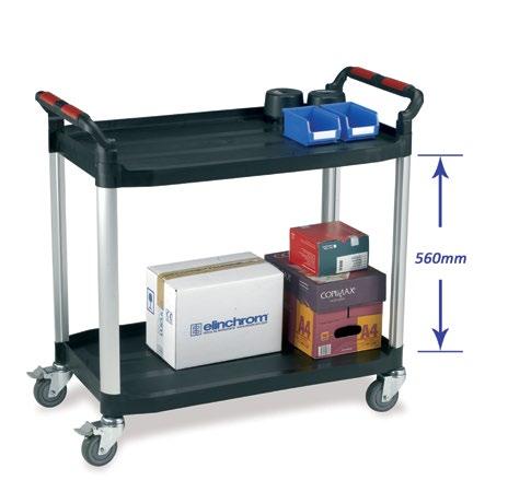 00 3 Shelf Trolleys - Sides/Back Enclosed Supplied with additional side panels on 3 sides to form a secure enclosure