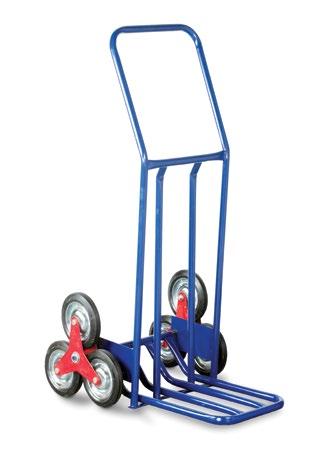 Toptruck - Folding Foot Stairclimber A sack truck designed to climb stairs and pavement due to its tri-star wheel design.