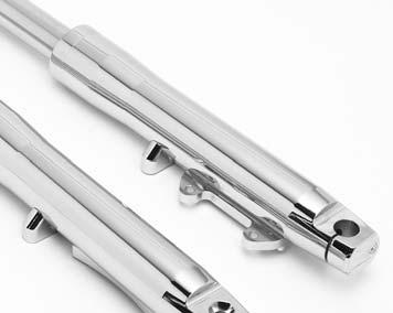 ULTIMA CHROME ILLET 9MM & 41MM LOWER SLIDERS Ultima s is now offering a complete line of Lower Sliders that can give your bike a totally new look for little dollars.