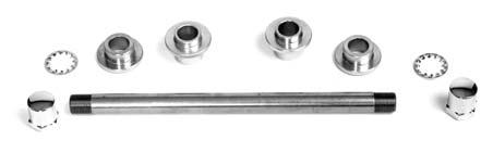 A A. AXLE KITS FOR PAUGHCO WIDE TAPERED LEG SPRINGERS 7-188 2-147 CHROME PLATED 2-144 For single or dual flange wide hub wheels when no