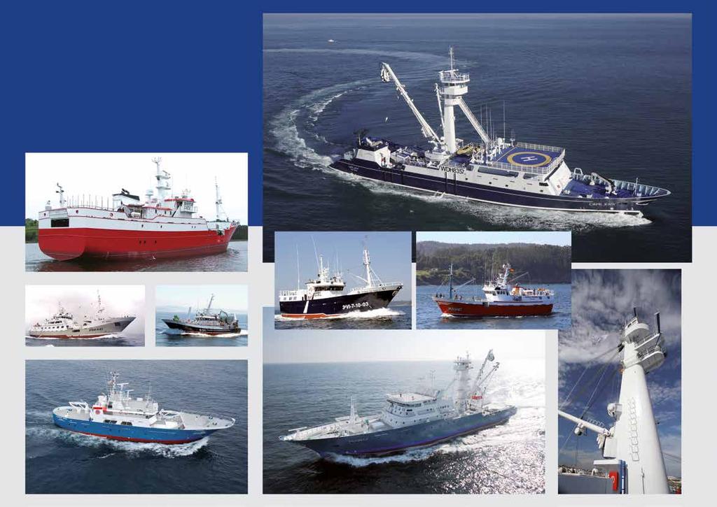 Fishing boats - Freezer Tuna Purse seiners. - Wet fish and freezer deep sea trawlers. - Wet fish & freezer pelagic trawlers and also with RSW system.