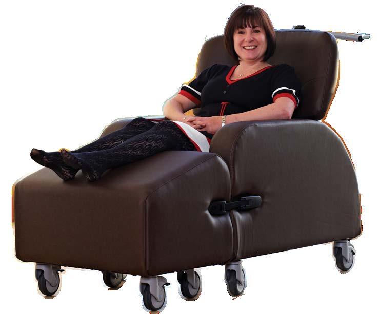 The sculpted back and contoured seat provides good positioning for activities such as eating and