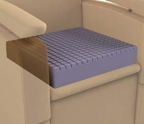 n Vapour permeable fabric as standard on seat base, legrest and backrest.