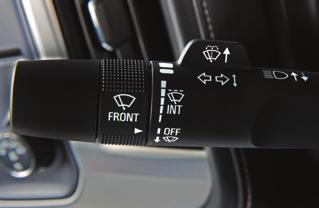 Rotate the band on the lever to activate the wipers. Fast Wipes Slow Wipes Windshield Wipers INT Intermittent Adjust the delay between wipes.